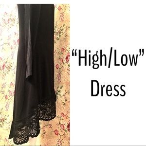 EUC Black Monoreno Dress with sheer long sleeves